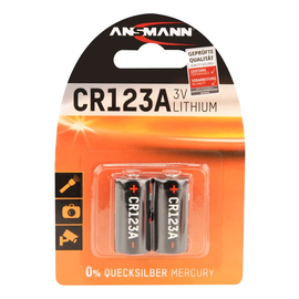 1510-0023 Ansmann Lithium Batterie CR123A / CR17335 3V 2er Blister Produktbild
