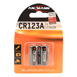 1510-0023 Ansmann Lithium Batterie CR123A / CR17335 3V 2er Blister Produktbild front M