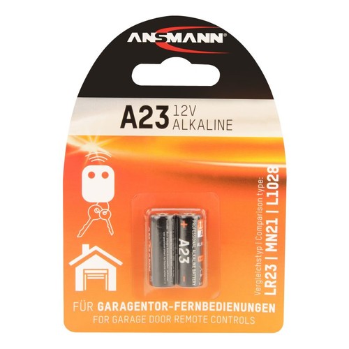 1510-0024 Ansmann Alkaline Batterie A23 / LR23 12V 2er Blister Produktbild Front View L