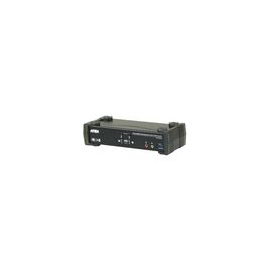 CS1922M-AT-G Aten 2 Port KVM Schalter USB 3.0 4K DisplayPort MST Schwarz Produktbild