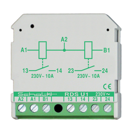 rdsu19 Schalk Doppelrelais 230V AC 2 Schließer10A (UP) Produktbild