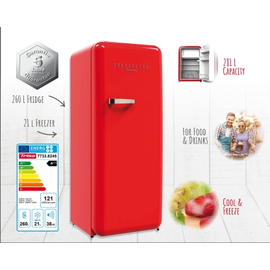 7733 8212 Trisa Kühlschrank Frescolino Classic 281l rot Produktbild