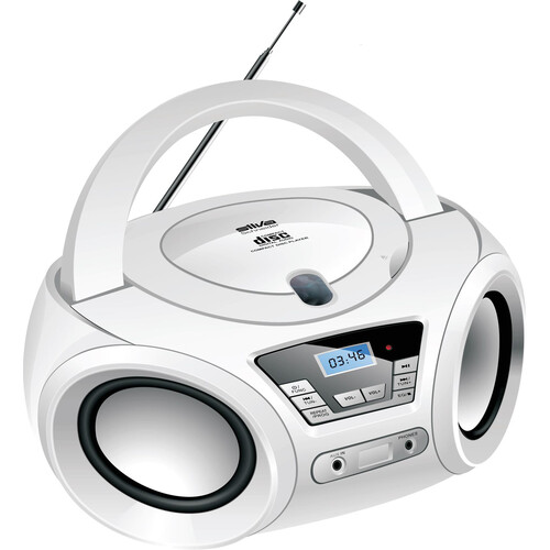 210716 Silva-Schneider PCD 19.1 weiss Radio CD/CD-R Aux-In/USB 2.0/ Produktbild Front View L