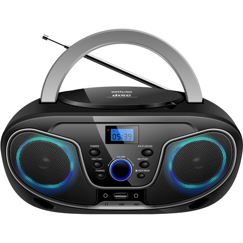 210717 Silva-Schneider MPC 19.4 USB sw Radio CD/CD-R/AuxIn/USB2.0/MP3 Produktbild Front View L