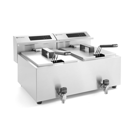 207376 Hendi Friteuse Mastercook digital 2x8L mit Ablasshahn, 2x3500 W Produktbild