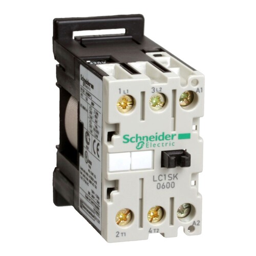 LC1SK0600B7 Schneider E. Schütz 6A 2,2kW Spule 24V AC, 2S, 2P, AC3 Produktbild Front View L