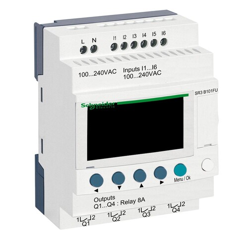 SR3B101FU Schneider E. ZELIO2 MODULAR 6E 4A 100-240VAC Produktbild Front View L