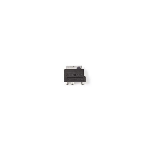 CVGP31902BK Nedis Schaltbarer SCART Adapter | SCART Stecker   S Video Buchs Produktbild Front View L