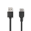 CCGP60010BK10 Nedis USB 2.0 Kabel 1,0m USB-A Stecker / USB-A Buchse schwarz Produktbild
