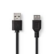 CCGP60010BK20 Nedis USB 2.0 Kabel 2,0m USB-A Stecker / USB-A Buchse schwarz Produktbild