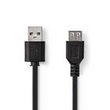 CCGP60010BK30 Nedis USB 2.0 Kabel 3,0m USB-A Stecker / USB-A Buchse schwarz Produktbild