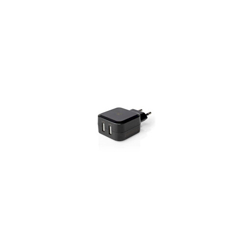 WCHAU484ABK Nedis Netzladegerät | 4,8 A | 2 Ausgänge | USB A | Schwarz Produktbild
