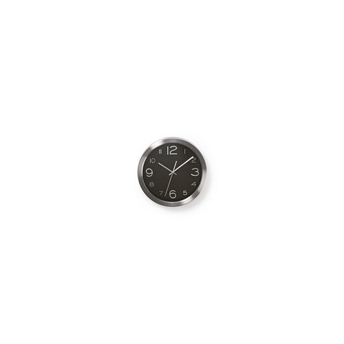 CLWA010MT30BK Nedis Kreisförmige Wanduhr | Durchmesser von 30 cm | Schwarz und E Produktbild Front View L