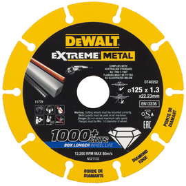 DT40252-QZ DeWalt Diamanttrennscheibe 125x1.3mm Produktbild front M