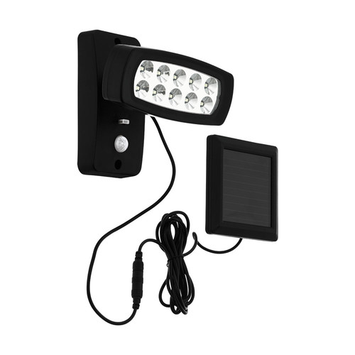 98187 Eglo LED Solar WL m. Sensor Schwarz PALIZZI Produktbild Front View L