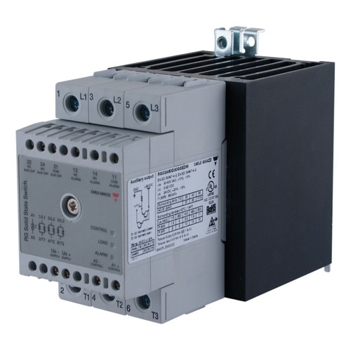 RGC3A60D30GGEDM Carlo Gavazzi 3P SSC DC IN ZC 600V 3X30A 1200VP E CLP IN MNTR Produktbild Front View L