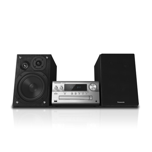 SC-PMX94EG-S Panasonic CD Micro-HiFi- System m. DAB+, 120W (RMS) Silber Produktbild Front View L