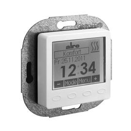 UA060002 Alre HTRRUu 210.021#09 Raumtemperaturregler UP mit Uhr,RAL1013 Produktbild front M