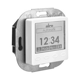 UA220002 Alre KTRRUu 217.456#07 Klimaregler UP elektronisch mit Uhr Produktbild front M