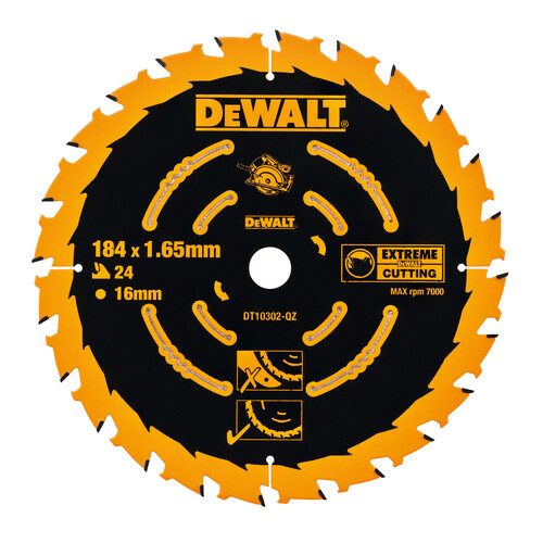 DT10304-QZ DeWalt Kreissaegeblatt Handkr. 190/30mm 24WZ Produktbild Front View L