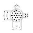 1224400000 Weidmüller SAI M23 BE 19 F Rundsteckverbinder (Industriesteckverbi Produktbild