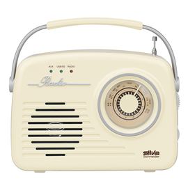 243015 Silva-Schneider Mono 1965 beige Port. Retro Radio, Aux in, LCD Display, Produktbild