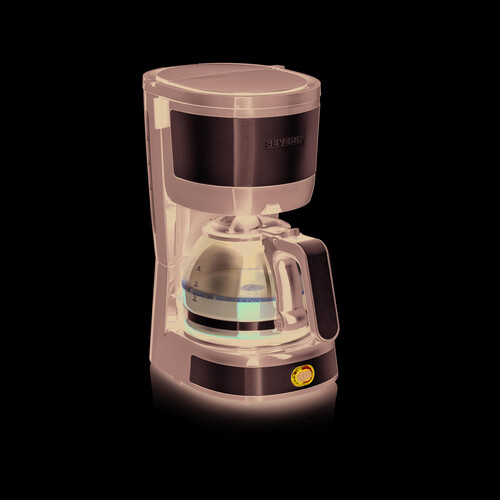 480800 Severin KA 4808 Kaffeeautomat 4 Tassen, schwarz edelstahl gebürstet Produktbild