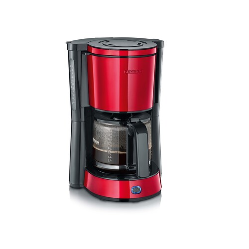 481700 Severin KA 4817 Kaffeeautomat, Edelstahl, 1000 W, 10 Tassen, rot Produktbild