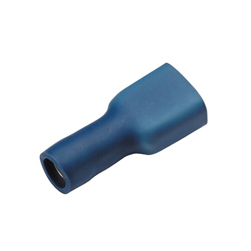 2810731 Eltropa Flachsteckhülse Kupfer blau 1,5-2,5qmm 6,3x0,8mm vollisoliert Produktbild Front View L