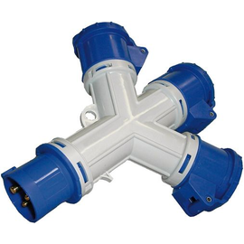 1081583 Brennenstuhl Adapter CEE 3polig 16A 230V IP44 Stecker CEE,Kupplung 3xCEE Produktbild front M