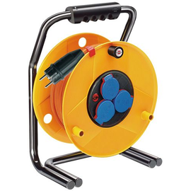 1319018 Brennenstuhl Kabeltrommel Brobusta 380 50m K35 3G2.5 Orange Produktbild front M