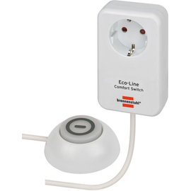 1508220 Brennenstuhl Eco Line Comfort Switch Adapter weiss, mit ext. Fussscha Produktbild