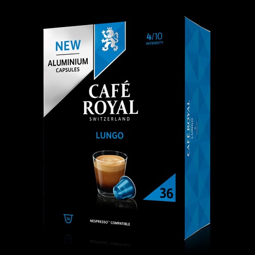 2001926 Cafe Royal Lungo XL Box 36Stk. Harmonische Würze, Edle Säure, elegant  Produktbild Front View L