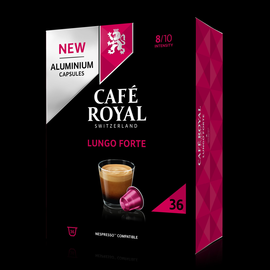 2001927 Cafe Royal Lungo Forte XL Box 36Stk. Anhaltende Röstaromen, Kräftiger Produktbild