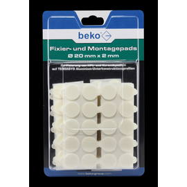 262 20 2 Beko Fixier und Montagepads Ø 20 mm x 2 mm, 300 Stück im Schiebeblist Produktbild front M