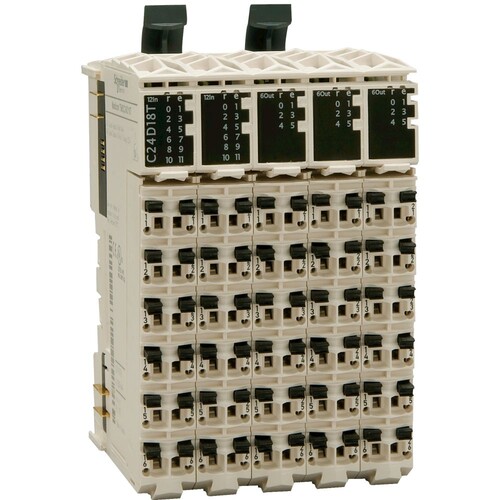 TM5CAI8O8CL Schneider E. TM5 COMPACT 8AI/8AO 4...20mA 12 BIT Produktbild Front View L