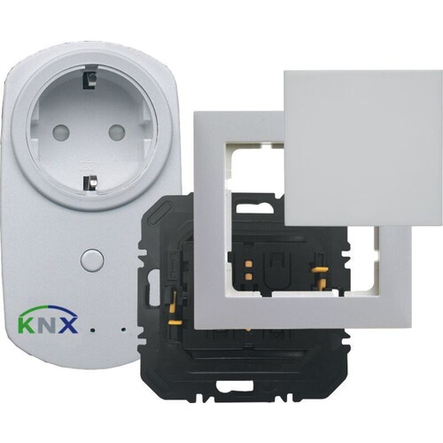 ZF-SET-ZS1 ZF ZF Funkset Schalten 1 Kanal mit flachem Schalter S.1/B.x pw g Produktbild Front View L