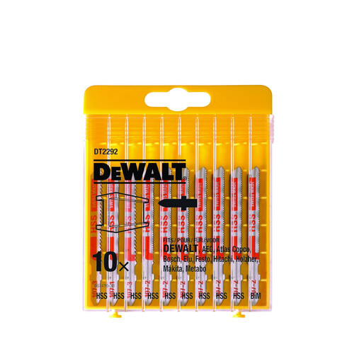 DT2292-QZ DeWalt DT2292 Stichsaegeblaetter Set 10 tlg. Metall Produktbild Front View L