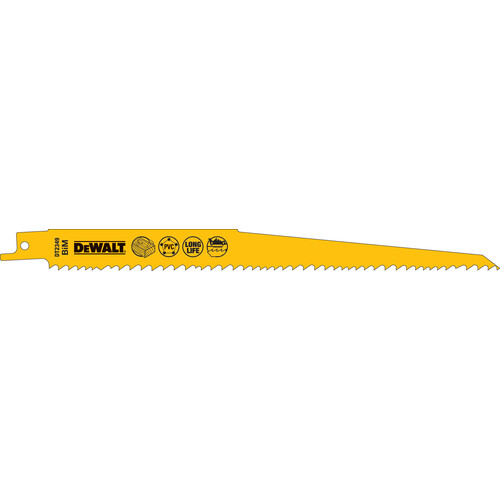 DT2349-QZ DeWalt DT2349 Saebelsaegeblatt BIM Holz 228mm 5Stk Produktbild Front View L