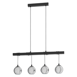 39761 Eglo HL/1 E27 Ø250 Pendelleuchte schwarz/transparent Produktbild