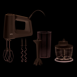 0X22211037 Braun HM3135WH Handmixer 500W + 4 Zubehörteile Produktbild front M