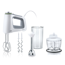 0X22211046 Braun HM5137WH Handmixer Set 750W + 4 Zubehörteile Produktbild front M