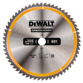 DT1960-QZ DeWalt DT1960 Kreissaegeblatt Stat. 305/30mm 60WZ Produktbild