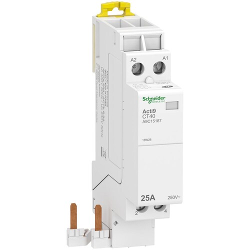 A9C15187 Schneider E. Acti9 CT40 Installationschütz Modul   2 NO   25 A Produktbild Front View L