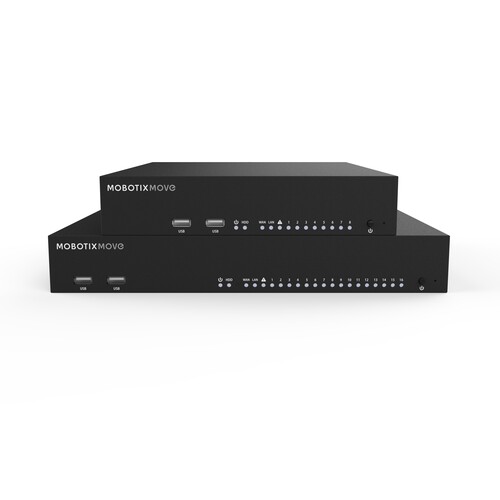 MX-S-NVR1A-8-POE MOBOTIX MOVE NVR Netzwerk-Videorekorder 8 Kanäle Produktbild Front View L