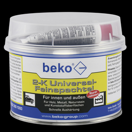 232 300 1000 Beko Universal-Feinspachtel 2-K 1 kg weiß, inkl. rotem Härter Produktbild front M