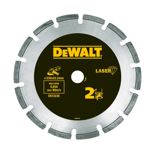 DT3773-XJ DeWalt DT3773 Diamanttrennscheibe LaserHP2 230mm Produktbild Front View L