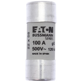 C22G100 Eaton CYLINDRICAL FUSE 22 x 58 100A GG 500V AC Produktbild front M