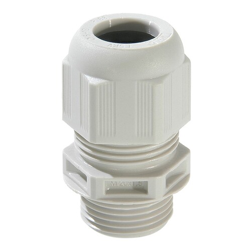 EKV-PA M12 Eltropa Anbauverschraubung M12 PA lichtgrau 9mm IP68 Produktbild Front View L