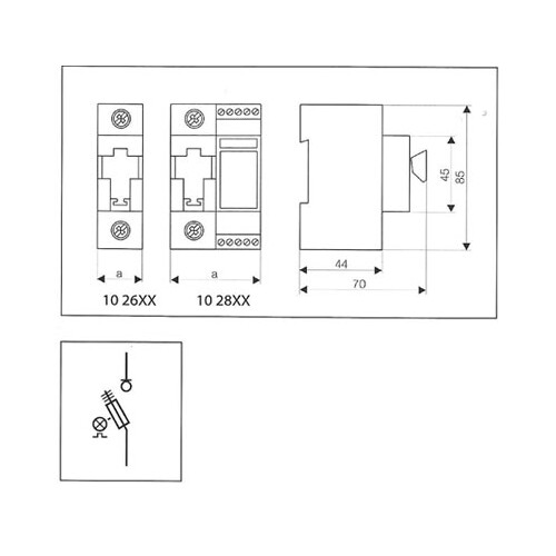 102653.24ABF50 Tytan II Lasttrenn- schalter 50A Blinkmelder 3-polig Produktbild Additional View 1 L